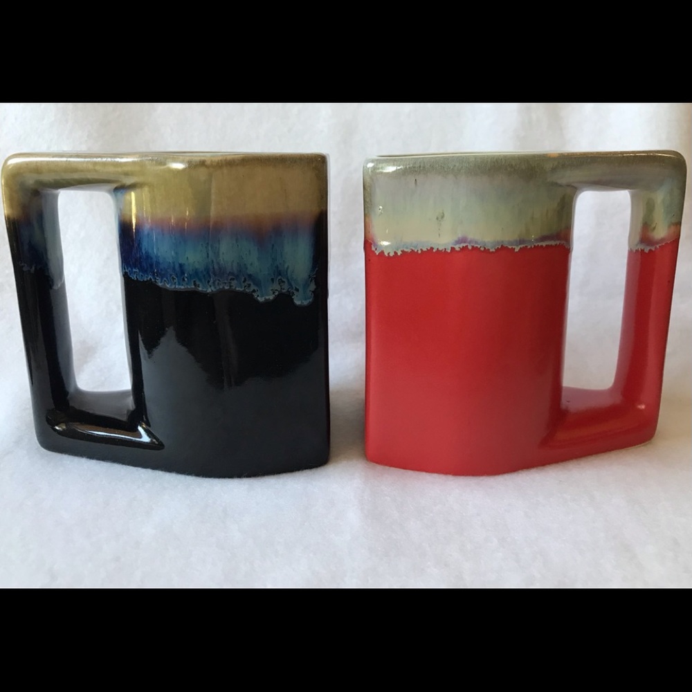 Amazing Vintage 70’s Rodolfo Padilla Drippy Glaze Mugs